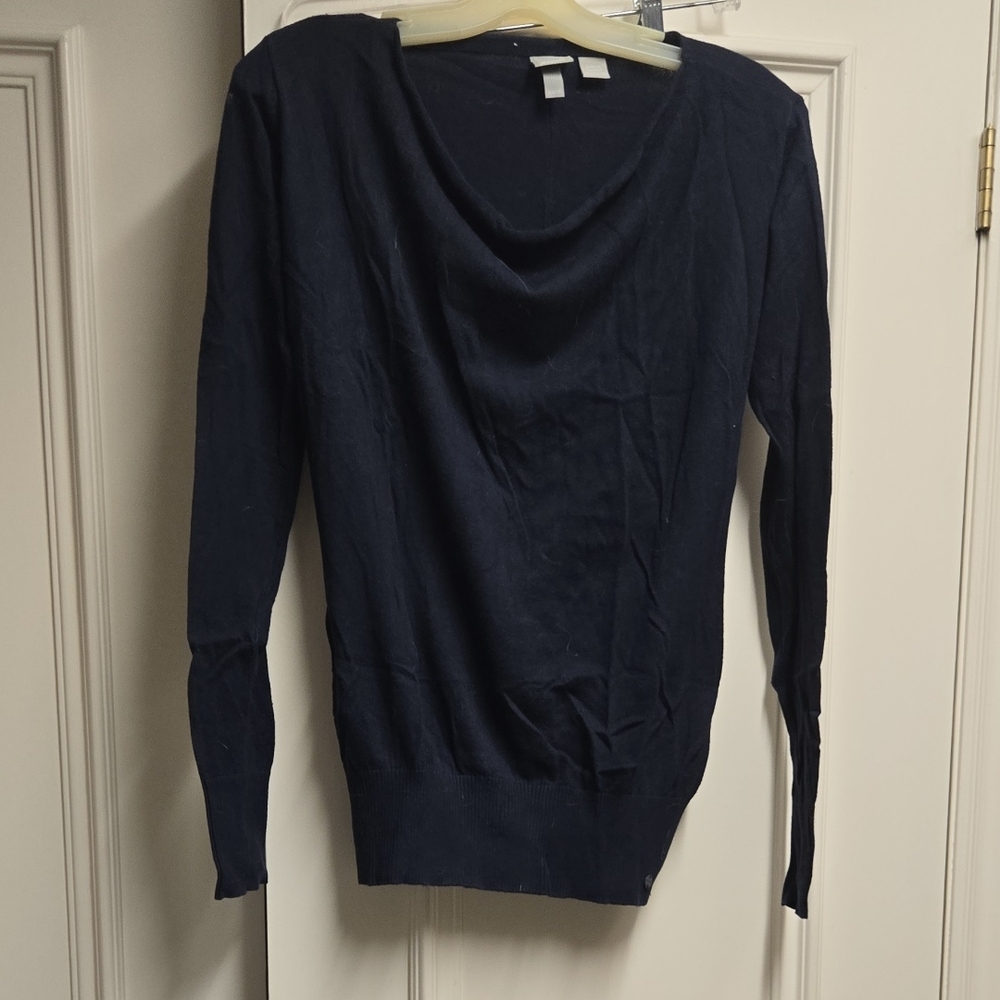 Bench Women's Dark Blue Cowl Neck Sweater